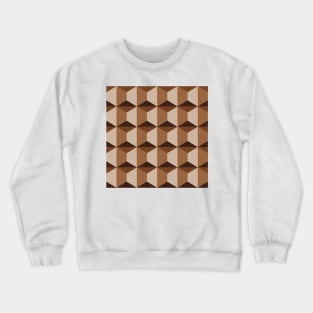 Cubes in perspective allover pattern Crewneck Sweatshirt